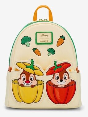 New Loungefly Disney Chip & Dale Veggies Mini Backpack